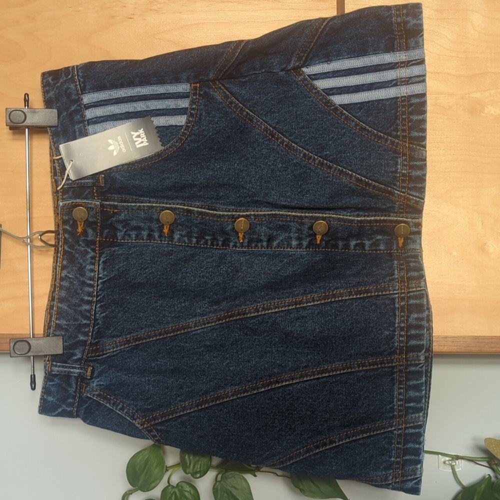 NWT Adidas x Ivy Park Rodeo collection denim mini skirt